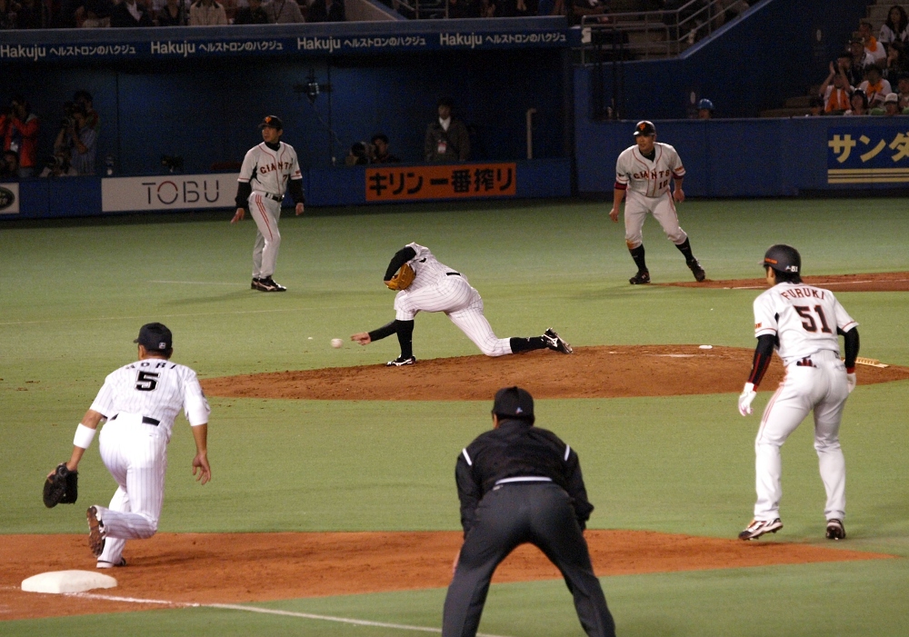 Watanabe masterfully works out of a bases-loaded jam