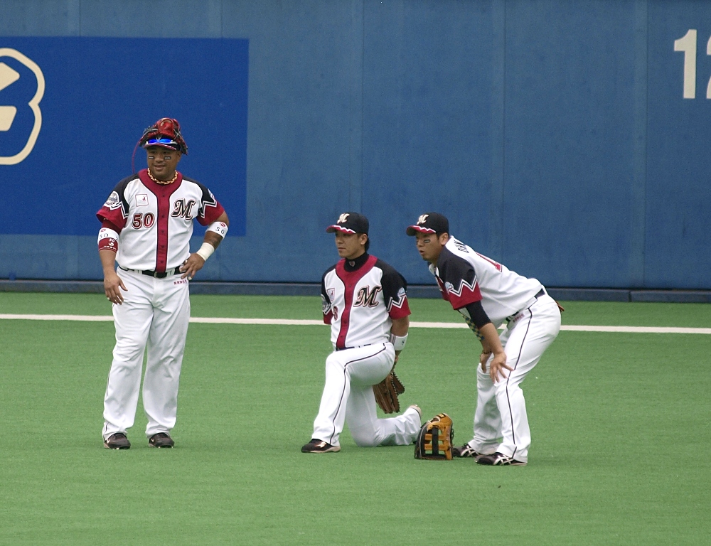 Benny, Saburo, and Ohmatsu relax in center as Kobayashi gets fixed up