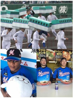 Celebrating the opening of the Hokkaido Shinkansen last Thursday in Hakodate and Marines Fest on Sunday.  photos from Twitter users @azunyan_photo & @chiba_lotte